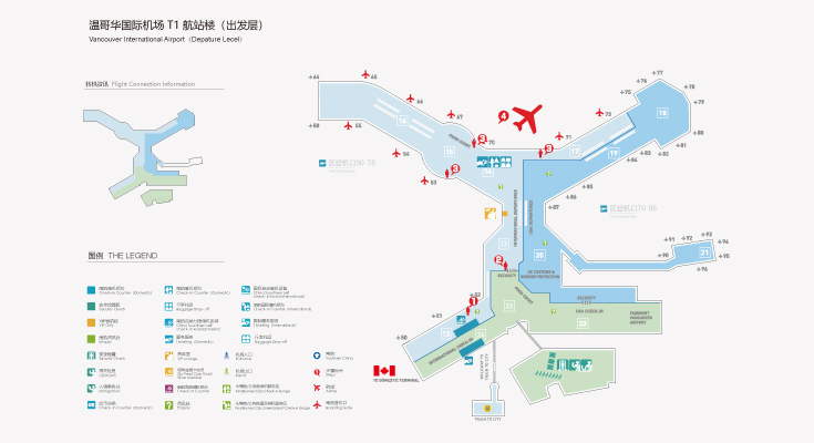温哥华机场地图图片